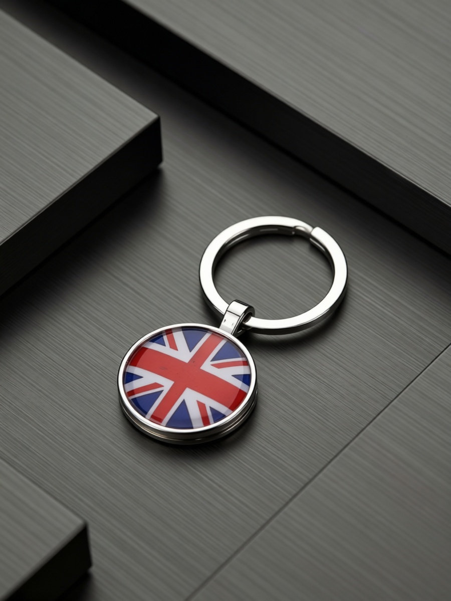 Men'S Accessories London - Flag Keychain Men Rings London Souvenir