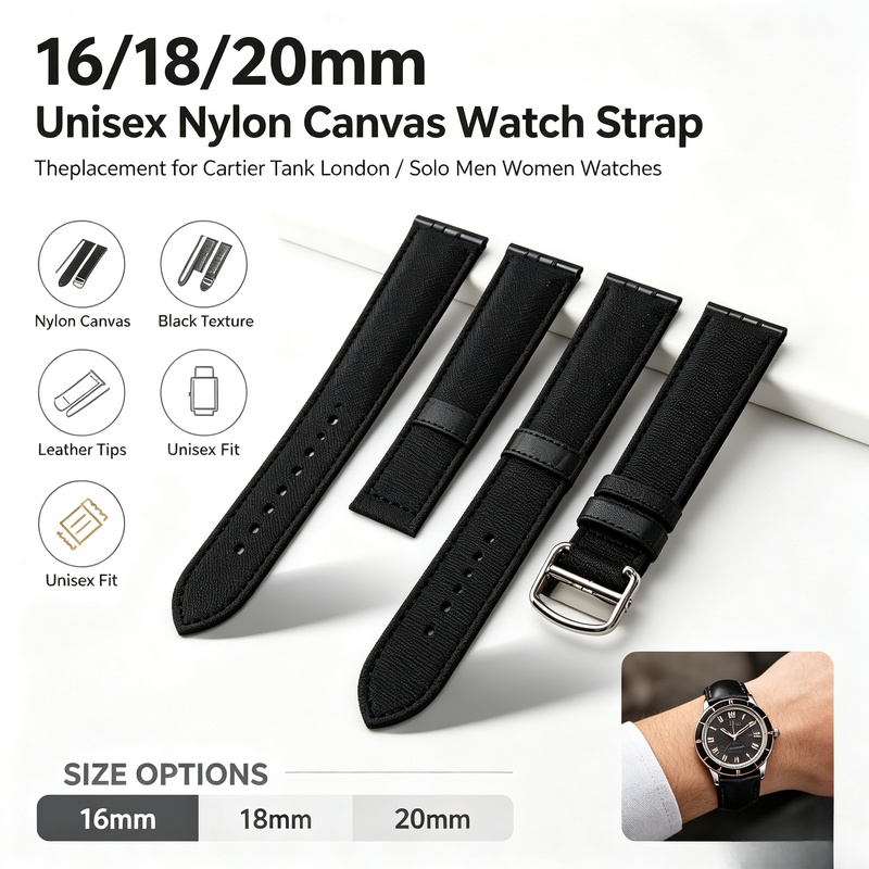 Men'S Accessories London - 16/18/20mm Unisex Soft Nylon Canvas Watch