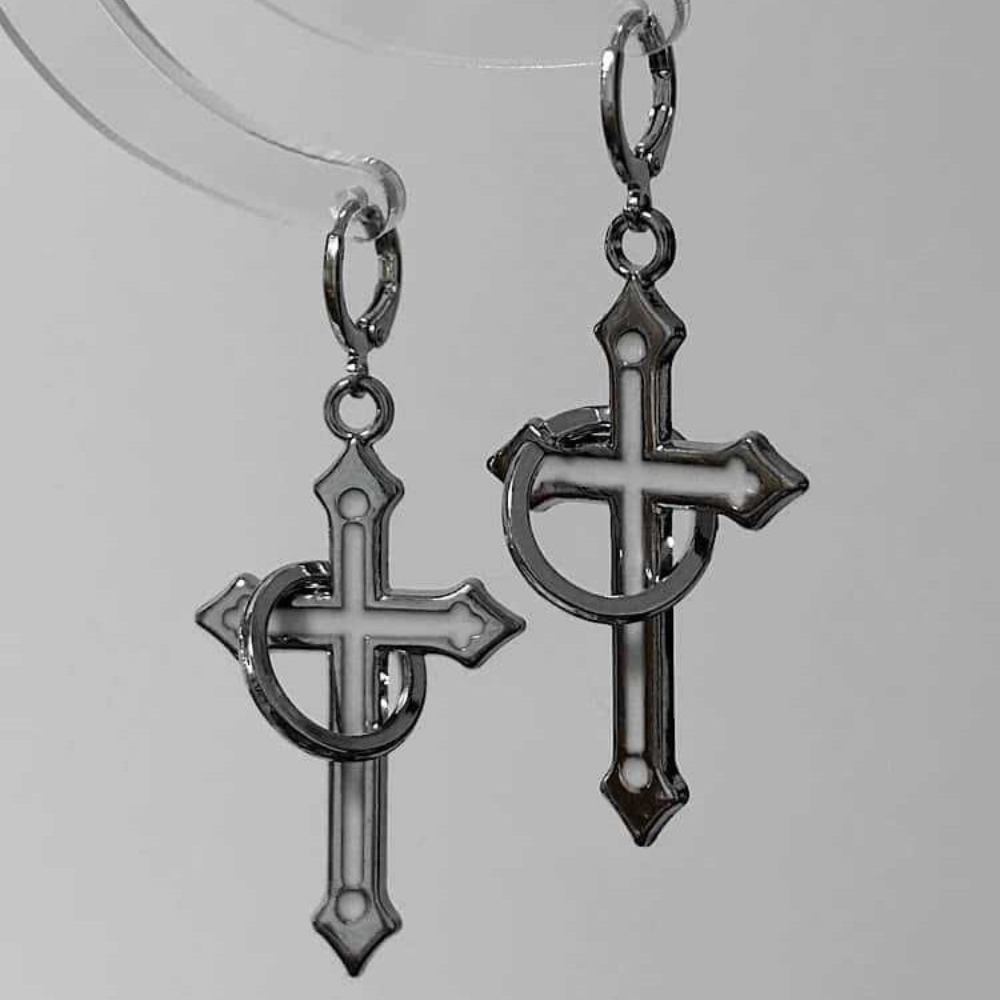 Rock Gothic Sliver Color Circu - Men Accessories Aesthetic ulasan dan harga