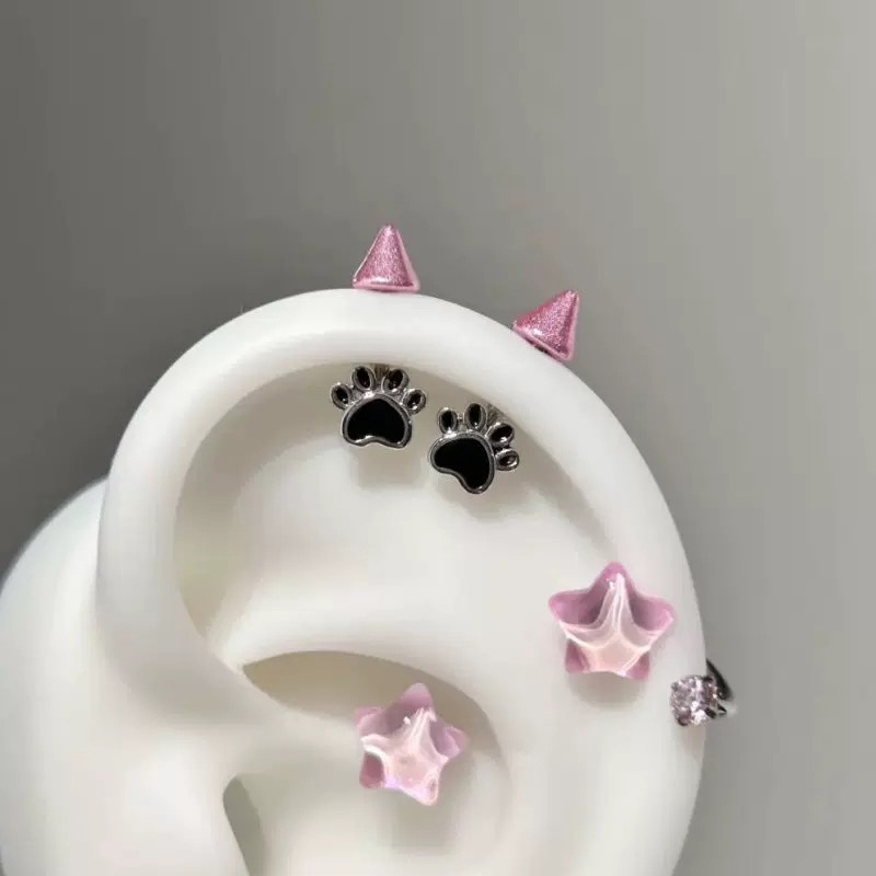 New Sale 1pair Cute Cat Paw De - Men'S Accessories Jewelry Sale ulasan dan harga