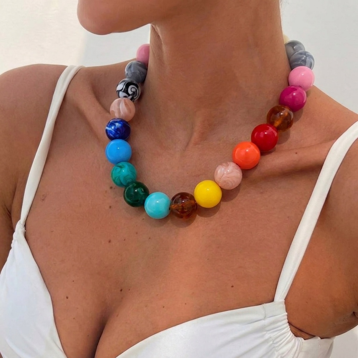 Fashion Colorful Acrylic Big R - Men Accessories Aesthetic ulasan dan harga