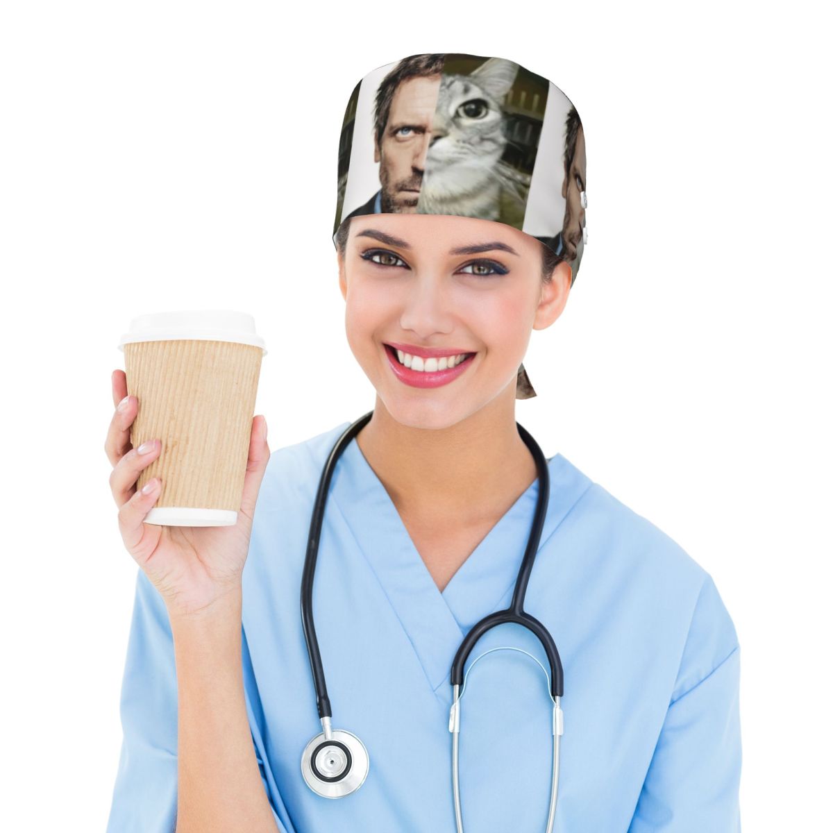 House MD Cat Meme Scrub Hat Do - Men Accessories H&M ulasan dan harga