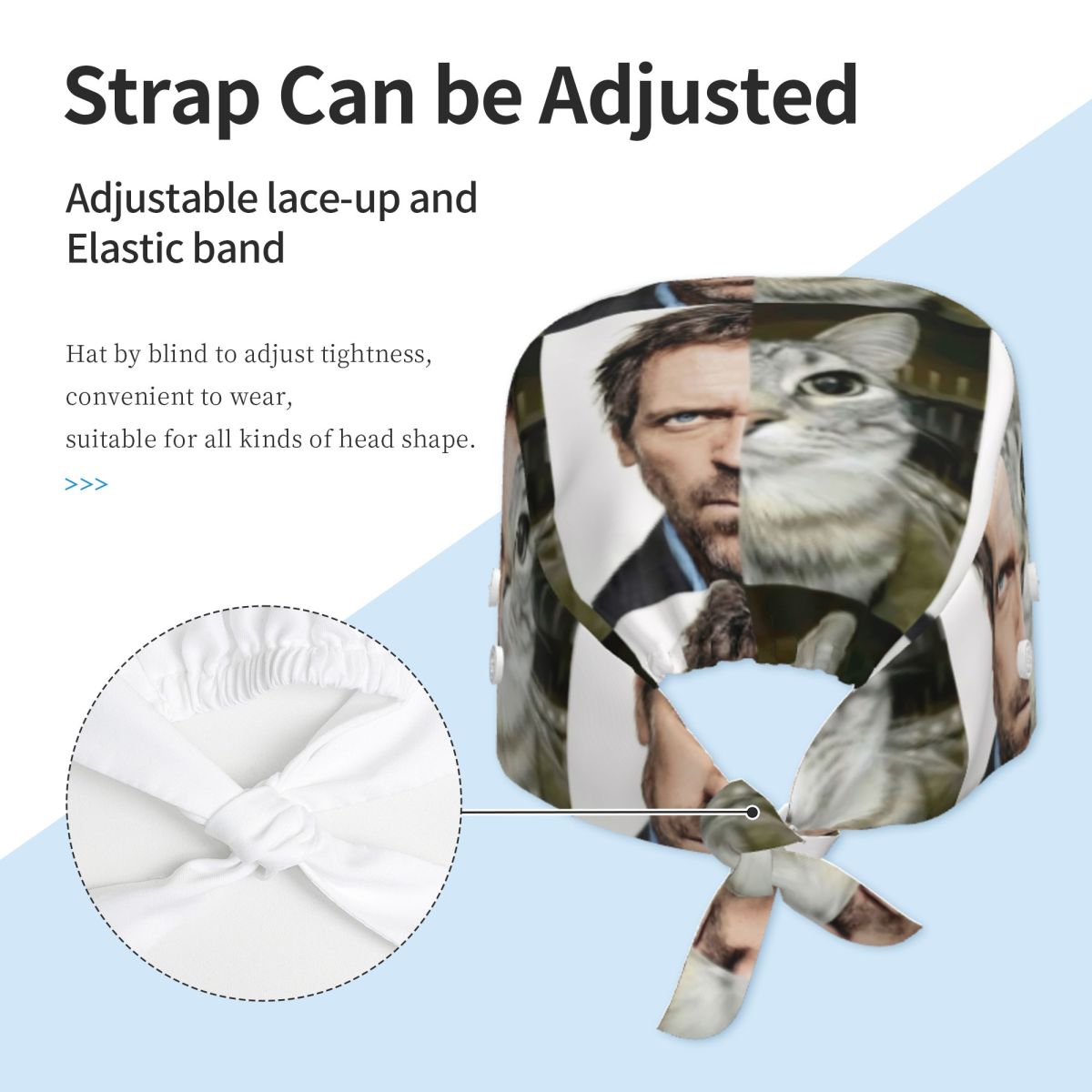 House MD Cat Meme Scrub Hat Do - Men Accessories H&M ulasan dan harga