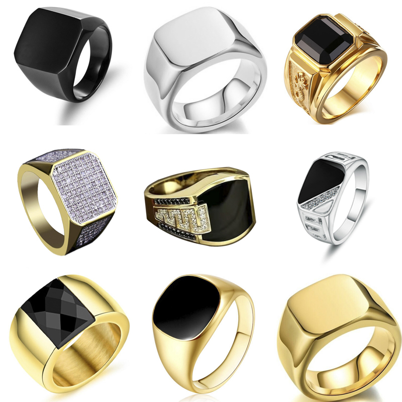 New 2025 Metal Glossy Rings fo - Men'S Accessories Jewelry Sale ulasan dan harga