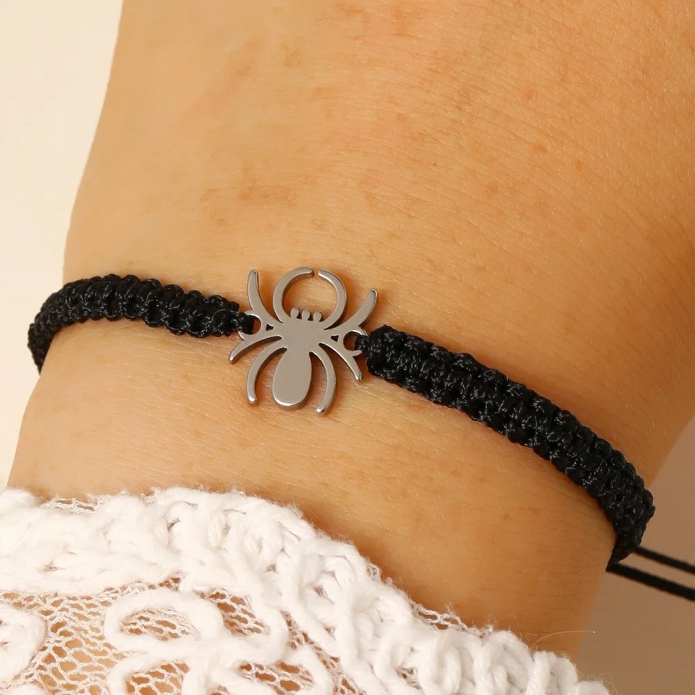 2Pcs Goth Spider Web Braided B - Men Accessories Aesthetic ulasan dan harga