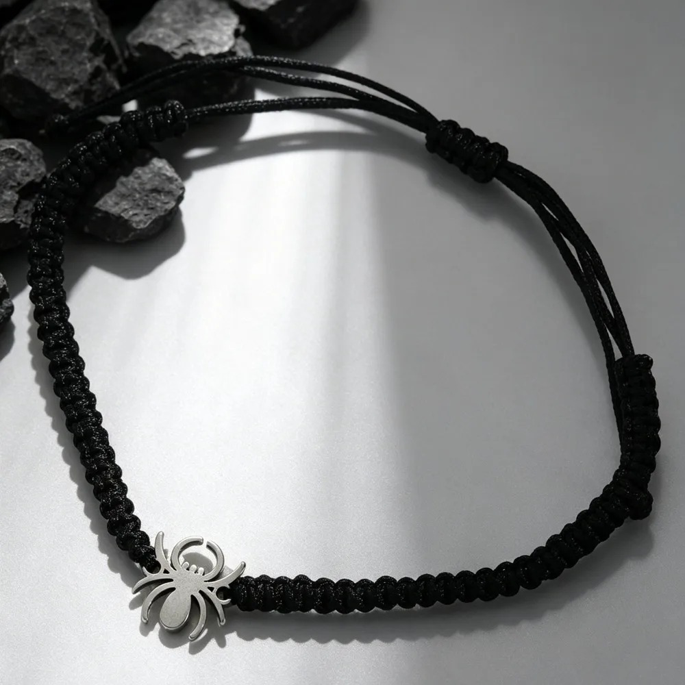 2Pcs Goth Spider Web Braided B - Men Accessories Aesthetic ulasan dan harga