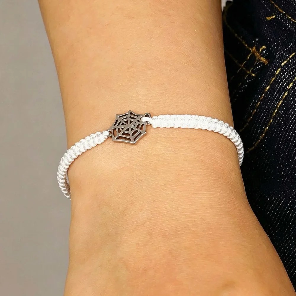 2Pcs Goth Spider Web Braided B - Men Accessories Aesthetic ulasan dan harga