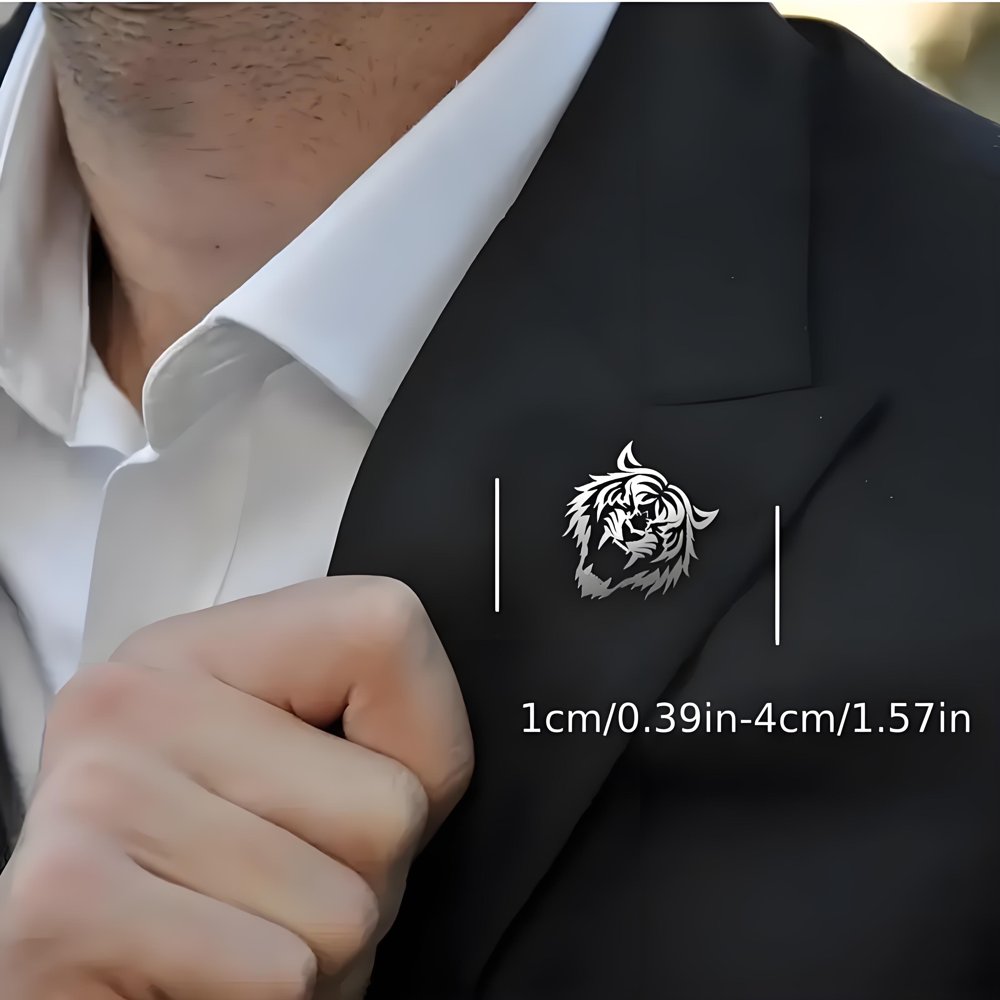 Men's Stainless Steel Tiger He - Men Accessories Brooch ulasan dan harga