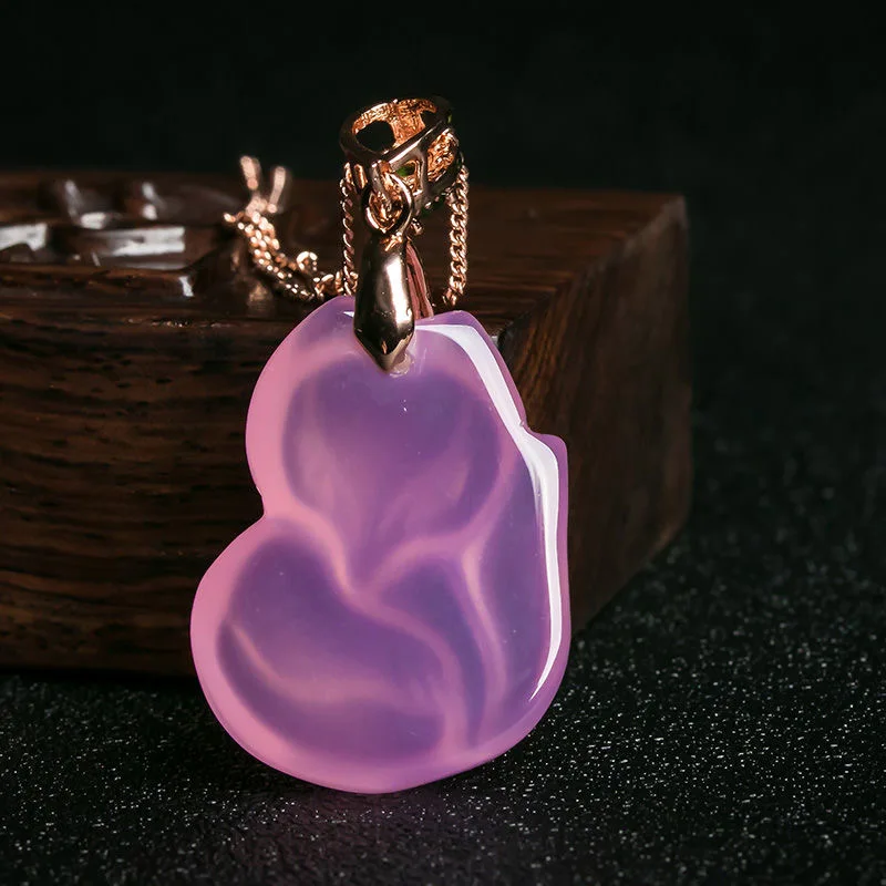 Natural Purple Agate Fox Penda - Men'S Accessories Chain ulasan dan harga