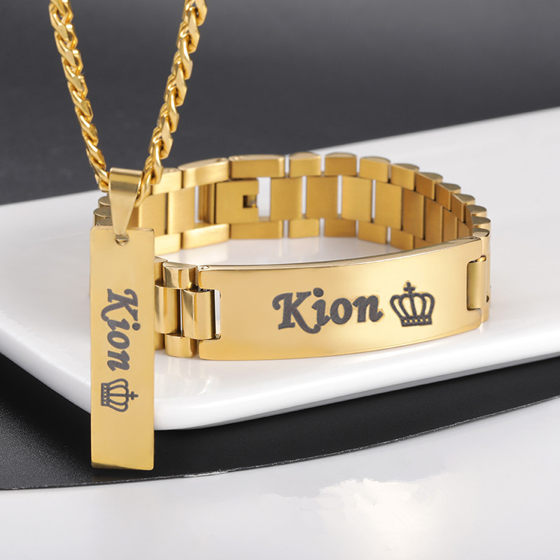 Custom Men Name Necklace Big B - Men Accessories Kit ulasan dan harga