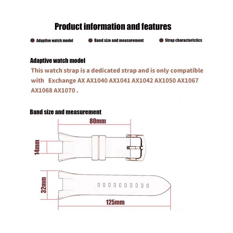 Men rubber watch band accessor - Men'S Accessories Armani ulasan dan harga